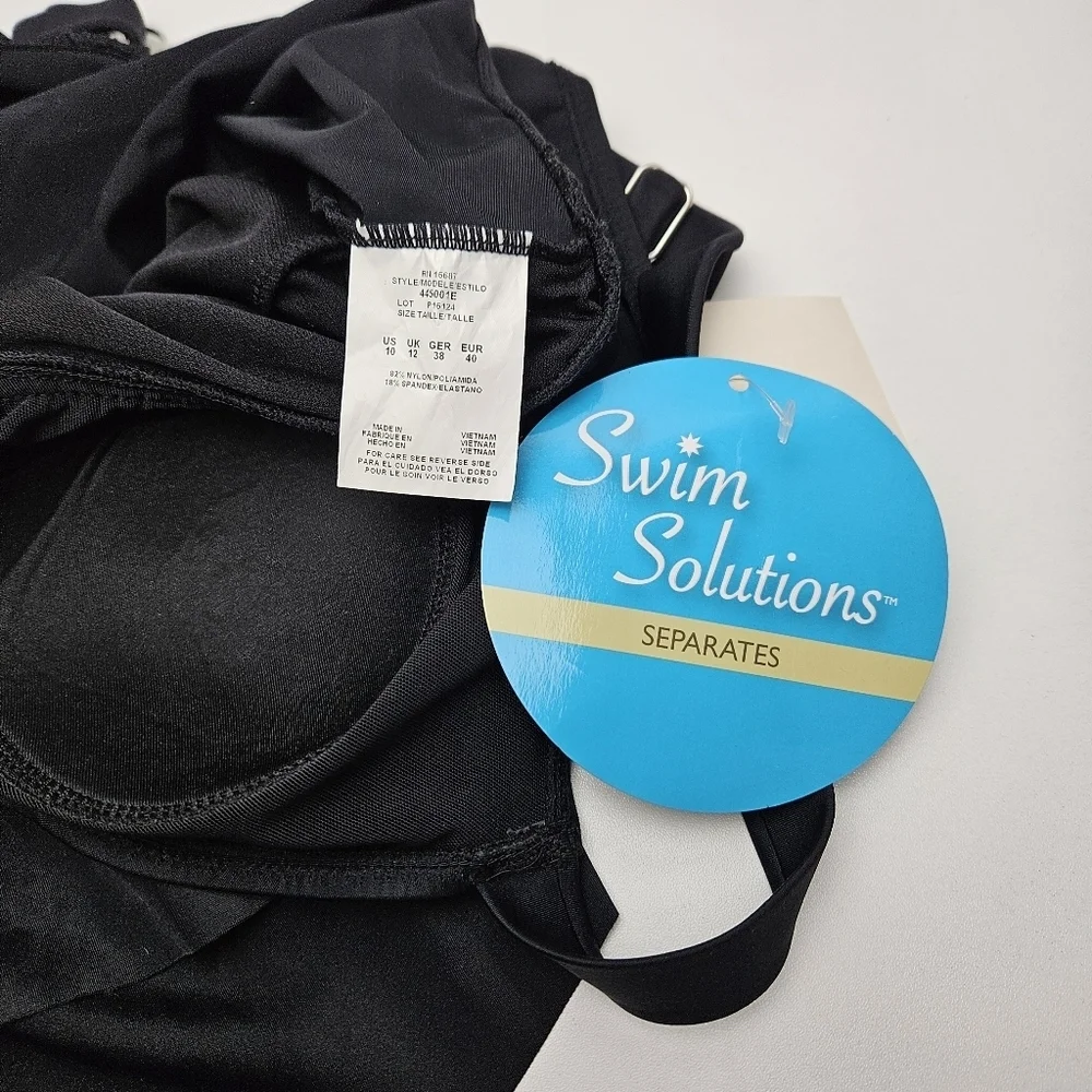 Swim Solutions Ruffle Top Slimming Swim Wear Tankini - Picture 6 of 6